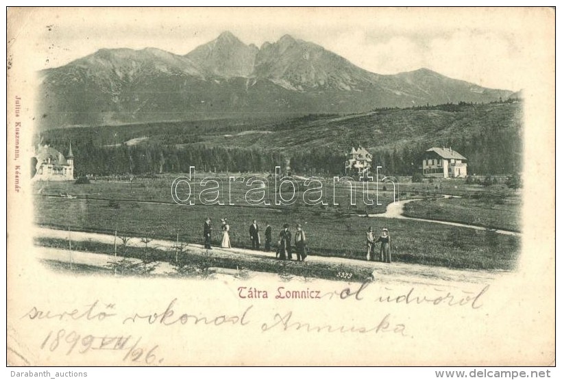 * T2/T3 1899 T&aacute;tralomnic, Tatranska Lomnica; L&aacute;tk&eacute;p. Julius Kuszmann / Panorama View (Rb) - Sin Clasificación