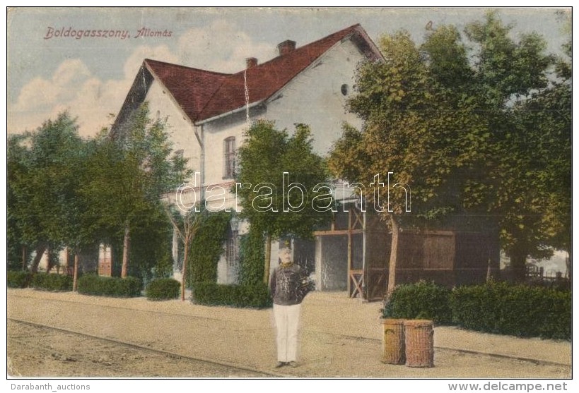 T2 Boldogasszony, Frauenkirchen; Vas&uacute;t&aacute;llom&aacute;s / Railway Station / Bahnhof - Non Classés