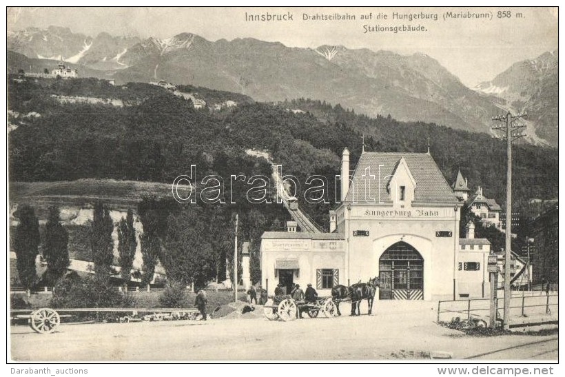 T2 Innsbruck, Drahtseilbahn Auf Die Hungeburg (Mariabrunn), Stationsgeb&auml;ude / Cable Car Railway Station - Non Classés