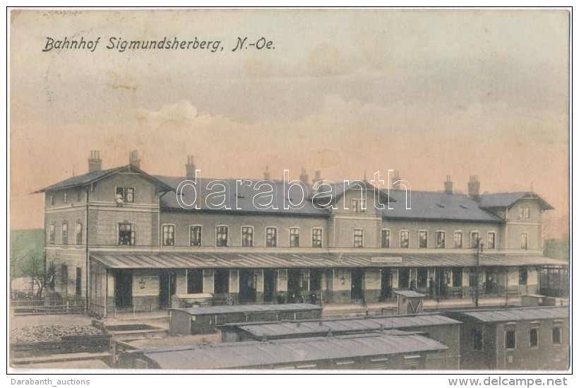 T2/T3 Sigmundsherberg, Bahnhof. Fotogr. Ferd. Hofbauer / Railway Station With Trains  (EK) - Sin Clasificación