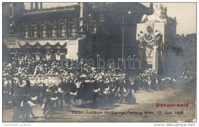 ** T1 1908 Vienna, Wien; Kaiser-Jubilaum Huldigungs Festzug / Emperor Franz Joseph's Anniversary Parade - Non Classés