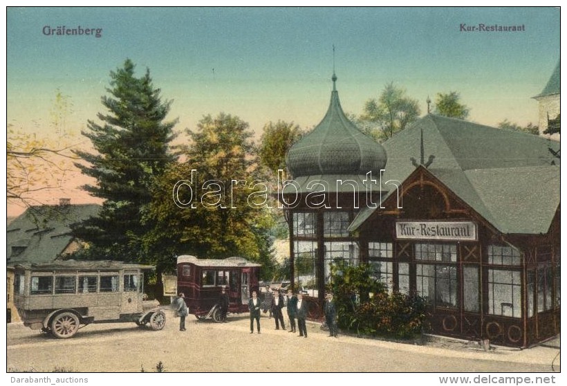 ** T2 L&aacute;zne Jesen&iacute;k, Gr&auml;fenberg; Kur-Restaurant, Automobile, Bus. Wilhelm Peters - Sin Clasificación