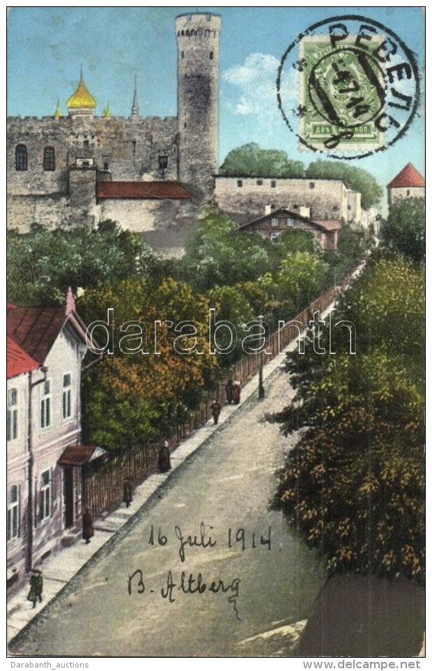 T2 Tallin, Reval; Falkensteg / Street View With Castle, TCV Card - Ohne Zuordnung
