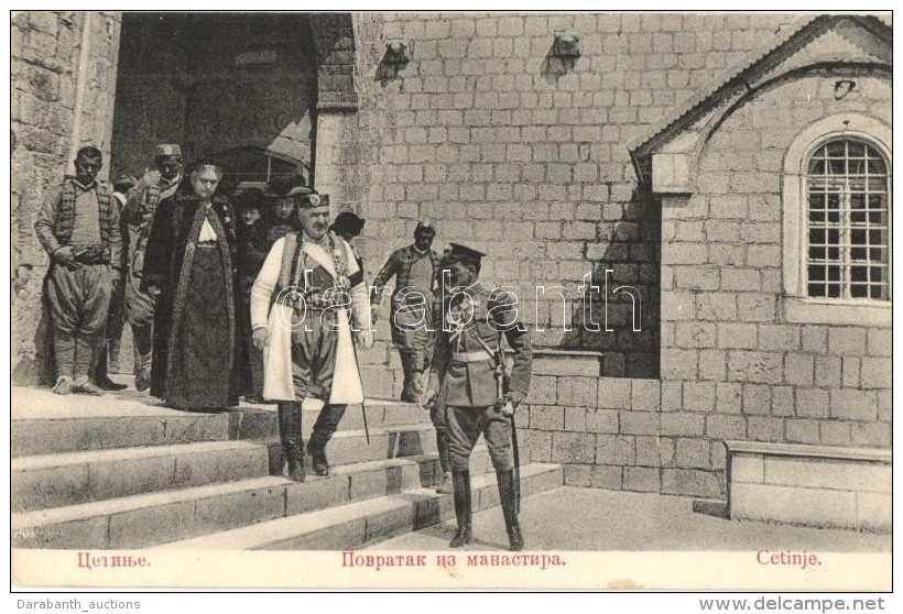 ** T1 Cetinje, Cettigne; Nikola I Petrovic-Njegos At The Monastery / Nicholas I Of Montenegro - Non Classés