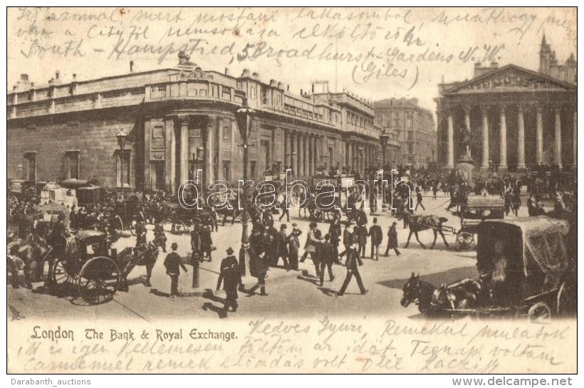 T2/T3 London, The Bank &amp; Royal Exchange. Raphael Tuck &amp; Sons 'View' Series 1150. (small Tear) - Sin Clasificación