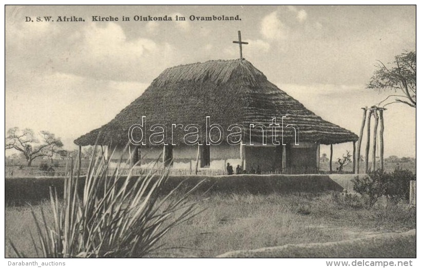 ** T1 Olukonda (Ovamboland), Deutsch-S&uuml;dwestafrika; Kirche. Holsten Druckerei, Kiel / Church - Sin Clasificación