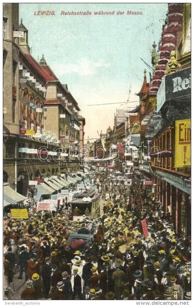 T2/T3 Leipzig, Reichsstrasse W&auml;hrend Der Messe / Eventful Street View With Tram, Fair (EK) - Unclassified