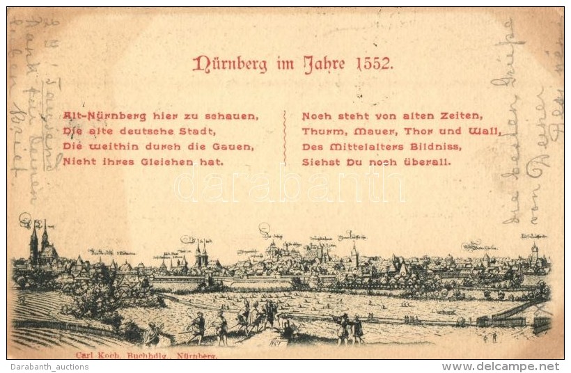 T2 N&uuml;rnberg, Nuremberg; Im Jahre 1552 / In 1552. Carl Koch - Sin Clasificación