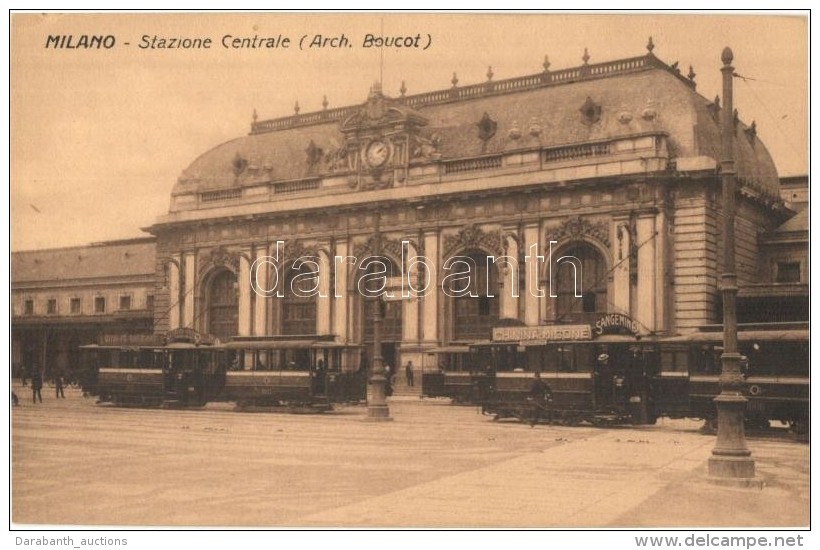 ** T2 Milano, Milan; Stazione Centrale (Arch. Boucot), Chinina-Migone / Railway Station With Trams - Sin Clasificación