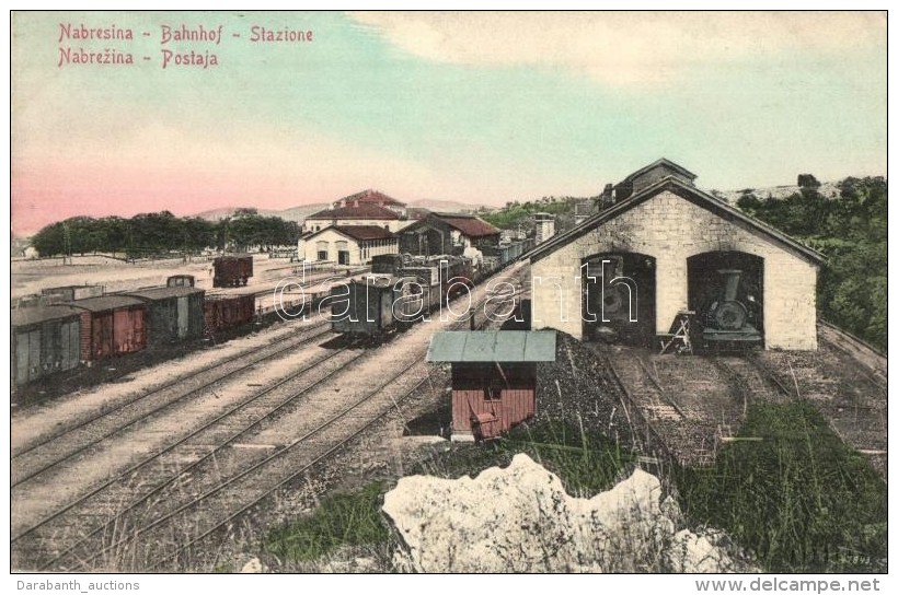 * T1/T2 Nabrezina, Nabresina; Bahnhof / Stazione / Postaja / Railway Station, Locomotives And Wagons - Sin Clasificación