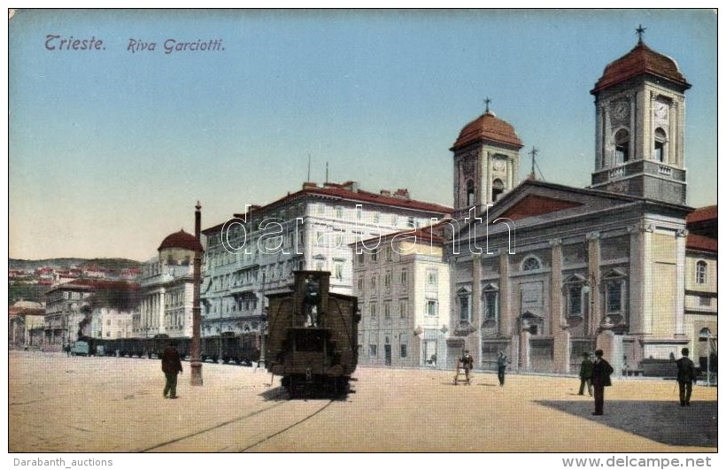 ** T1/T2 Trieste, Riva Garciotti. Milan Mandich / Street View With Urban Railway, Tram - Sin Clasificación