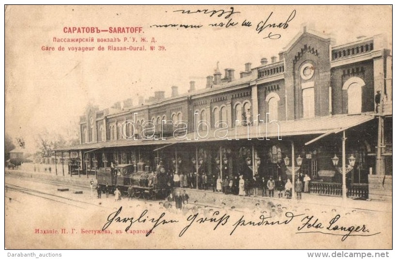 * T2/T3 Saratov, Saratoff; Gare De Voyageur De Riasan-Oural. No. 39 / Railway Station With Locomotive (EK) - Non Classés