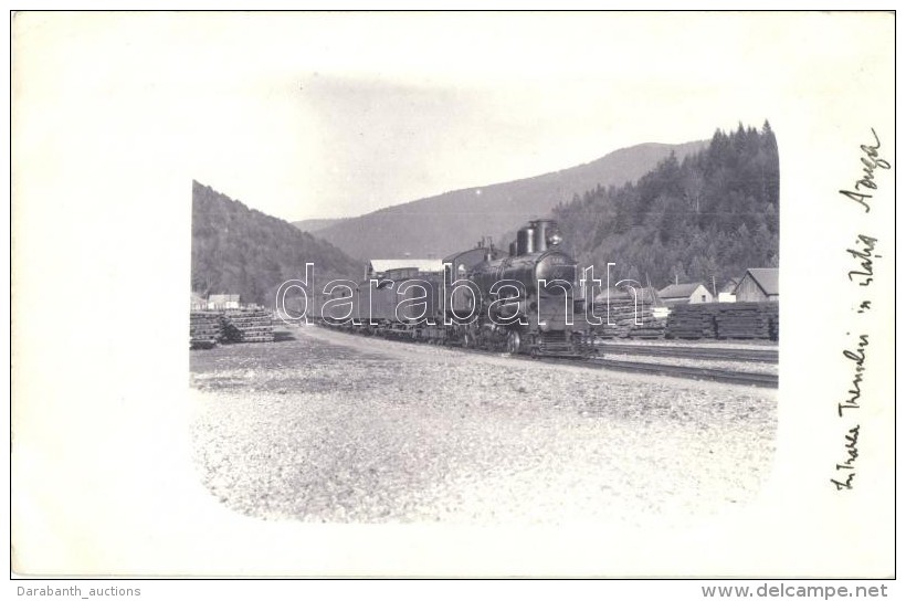 * T2 ~1910 Azuga, Arriving Locomotive At The Railway Station, Photo - Non Classés