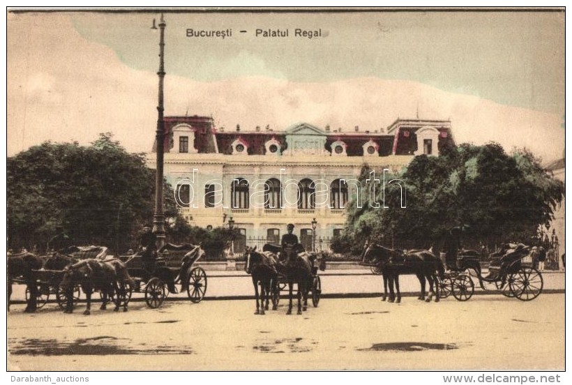 T2 Bucharest, Bucuresti; Palatul Regal / Royal Palace With Chariots - Non Classés