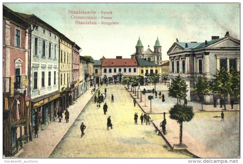 T2 Ivano-Frankivsk, Stanislaw&oacute;w, Stanislau; Rynek / Ringplatz / Square, Market, Shops - Unclassified