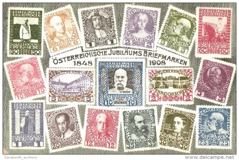 ** T2/T3 1848-1908 &Ouml;sterreichische Jubil&auml;ums Briefmarken / Franz Joseph's 60th Anniversary Of Reign, Set... - Non Classés