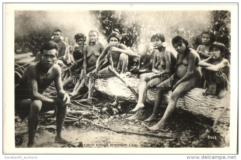 ** T1 Indios Botocudos Est Esp Santo E Minas (Brasil) / Aimor&eacute; Folklore From Brazil, Nude Women, Photo - Non Classés