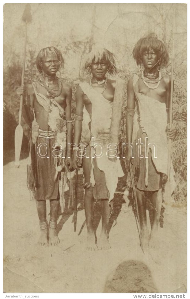 T2/T3 1929 Sudanese Folklore, Nude Ladies And Girls. The Phoebus Photo Stores, Sharia El Maghraby, Cairo Egypt,... - Non Classés