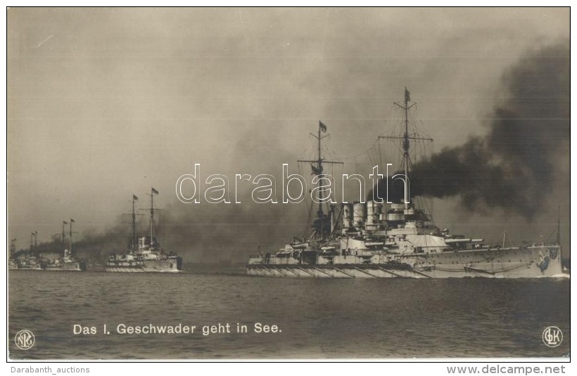 ** T1 Das I. Geschwader Geht In See. Photogr. U. Verlag Gebr. Lempe / K.u.K. Kriegsmarine, The 1st Squadron Went To... - Unclassified