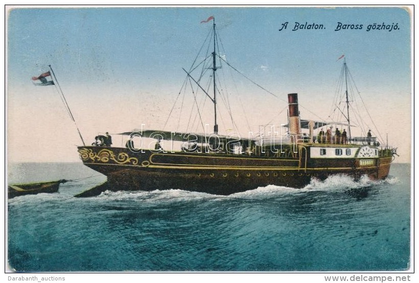 T2 Baross GÅ‘zhaj&oacute; A Balatonon / Hungarian Passenger Steamship - Unclassified