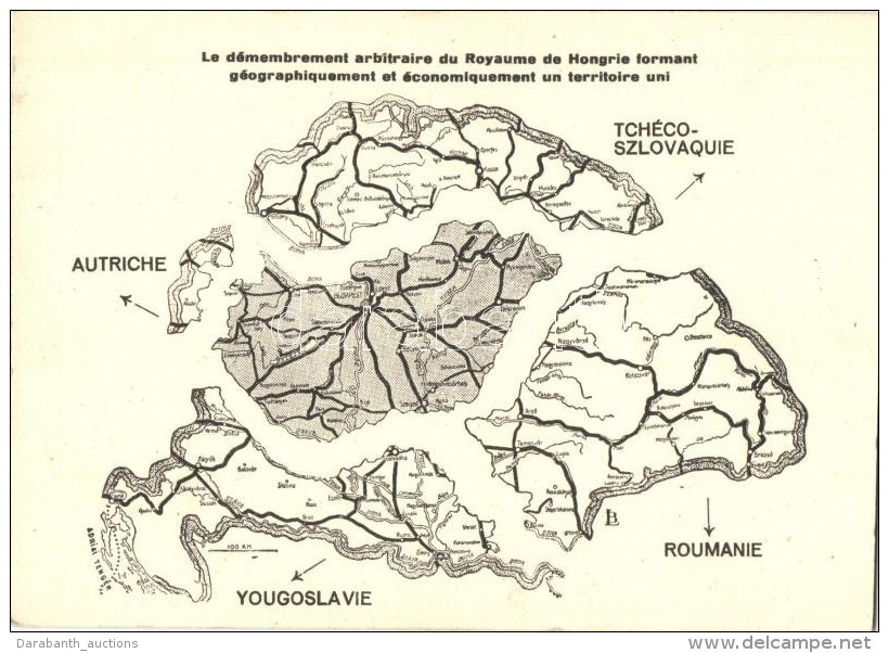 ** T2 A Feldarabolt Magyarorsz&aacute;g; Kiadja A Magyar Nemzeti Sz&ouml;vets&eacute;g / Trianon Map Of The... - Non Classés