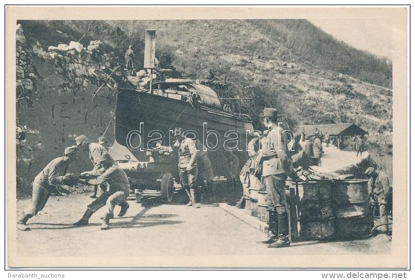 ** T1 Unsere Pioniere Schaffen Motorboote In Den Skadar-See. Welt-Press-Photo 1916  / Osztr&aacute;k-magyar... - Non Classés