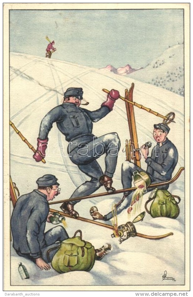 T2 Humorous Military Ski Unit. 558 Verlag A. Ruegg - Sin Clasificación