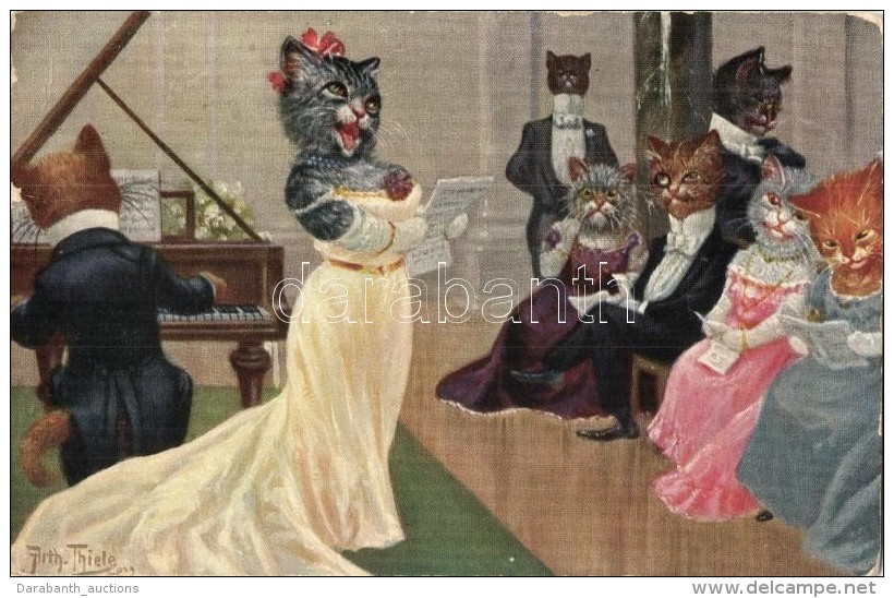 T2/T3 Opera Singer Cat, Cats. T. S. N. Serie  1012. S: Arthur Thiele (EK) - Non Classés