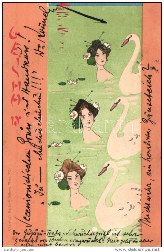 T2 Geisha IX. Christoph Reisser's S&ouml;hne, Art Nouveau Litho S: Raphael Kirchner - Sin Clasificación