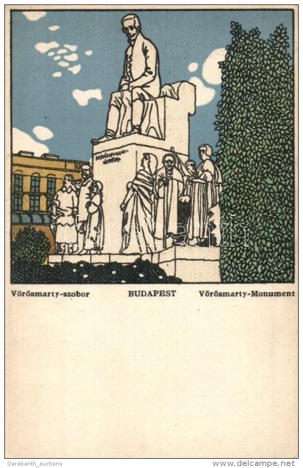 ** T1/T2 Budapesti V&ouml;r&ouml;smarty Szobor / V&ouml;r&ouml;smarty-Monument. Wiener Werks&auml;tte No. 461.... - Sin Clasificación