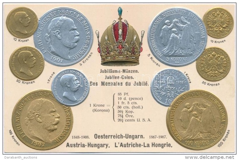 ** T1 &Ouml;sterreich-Ungarn. Jubil&auml;ums-M&uuml;nzen / Austro-Hungarian Jubilee Set Of Coins With Crone, Golden... - Sin Clasificación