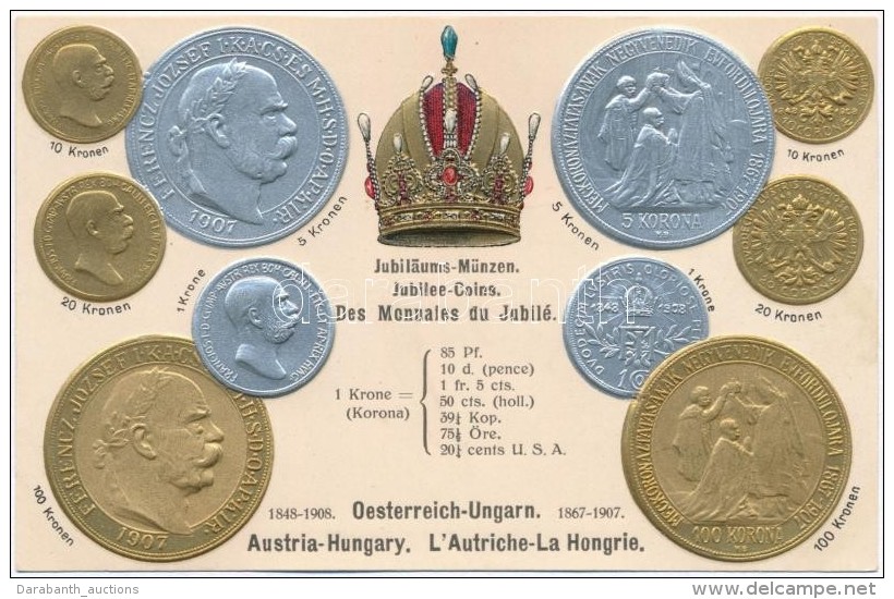 ** T1 &Ouml;sterreich-Ungarn. Jubil&auml;ums-M&uuml;nzen / Austro-Hungarian Jubilee Set Of Coins With Crone, Golden... - Unclassified