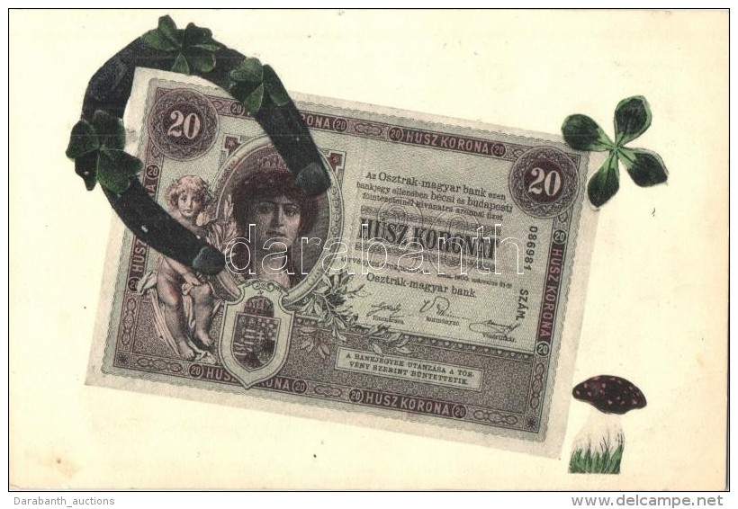 ** T1/T2 H&uacute;sz Korona / Hungarian Krone Banknotes With Mushroom And Clover - Sin Clasificación