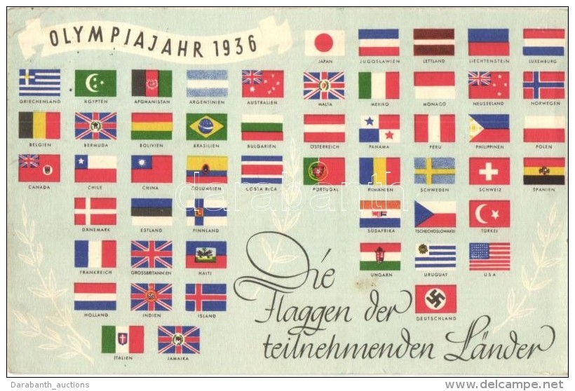 T2/T3 1936 Olympiajahr, Die Flaggen Der Teilnehmenden L&auml;nder. Reichssportverlag / Summer Olympics, The Flags... - Sin Clasificación