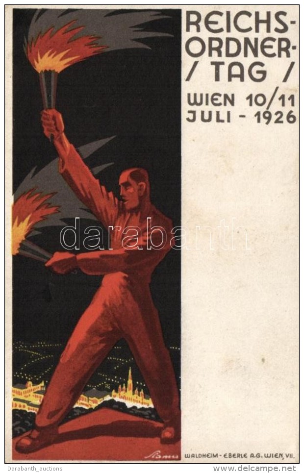 ** T2/T3 1926 Wien, Reichsordnertag. Waldheim-Eberle A.G. Artist Signed (EK) - Non Classés