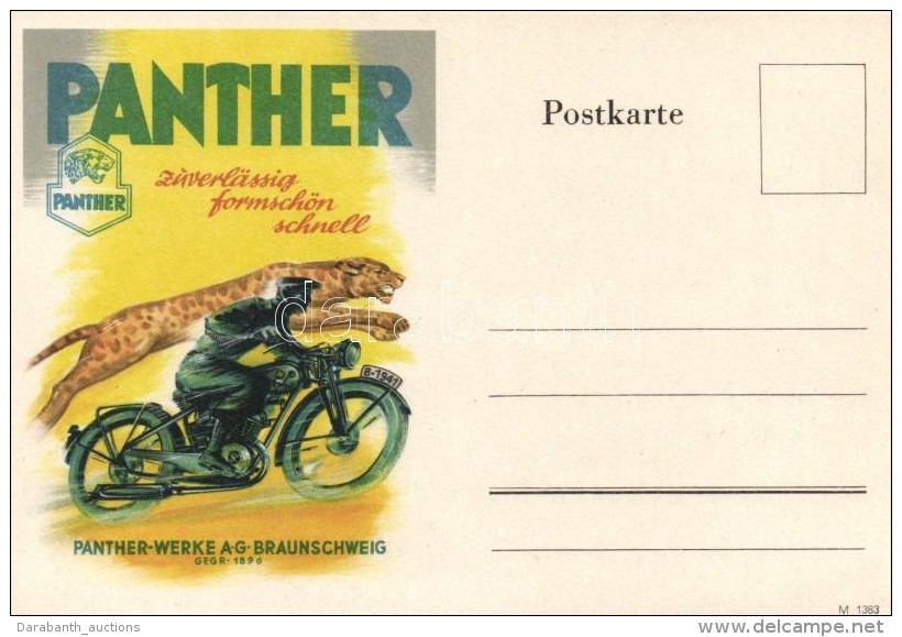 ** T1 Panther-Werke AG Braunschweig / German Motorbicycle Machine Factory Advertisement - Sin Clasificación