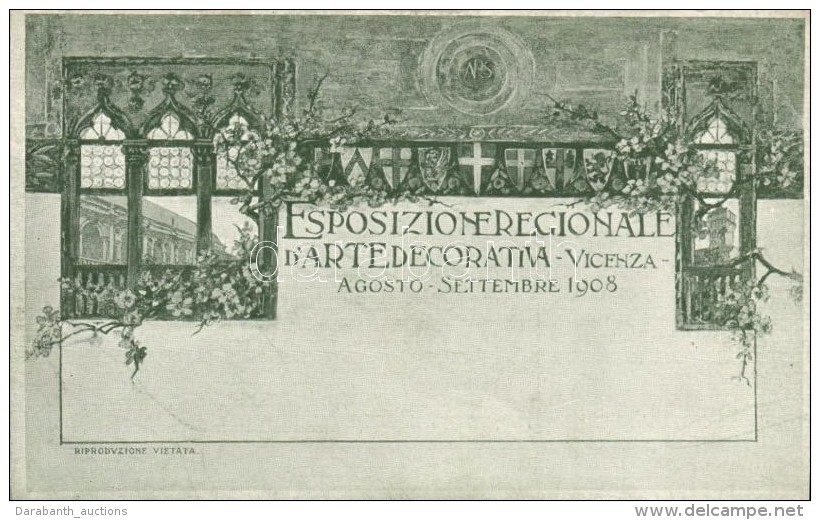 ** T2/T3 1908 Vicenza, Esposizione Regionale D'Arte Decorativa / Regional Exhibition Of Decorative Art. Art Nouveau... - Sin Clasificación