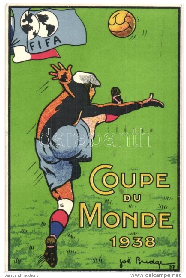 T2 1938 Coupe Du Monde. Labdar&uacute;g&oacute; Vil&aacute;gbajnoks&aacute;g Rekl&aacute;mlapja, A... - Non Classés