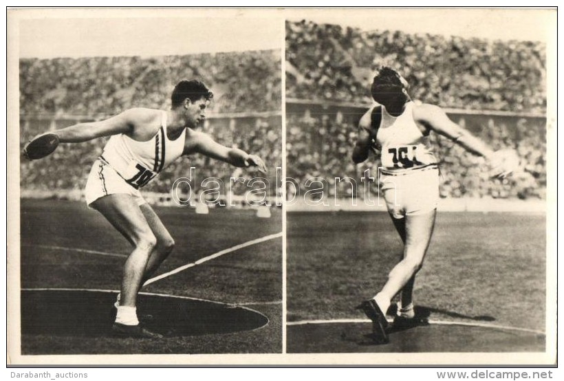 ** T2 1936 Berlin, Olympische Spiele / Olympic Games, Carpenter (USA) Gains The Gold Medal In Discus Throw. Presse... - Sin Clasificación