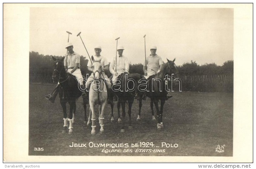 ** T1/T2 1924 Jeux Olympiques, Polo, Equipe Des Etats-Unis / The Olympic Games, Polo, Team USA On Horseback - Non Classés