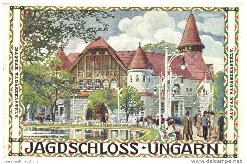 T2/T3 1910 Wien, Internationale Jagdausstellung, Ungarisches Jagdschloss. Druck Und Verlag J. Weiner / Magyar... - Sin Clasificación