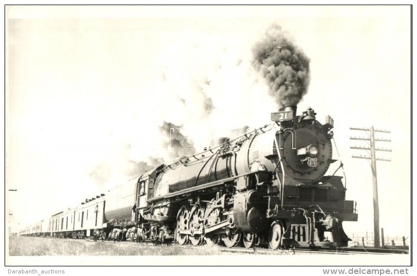 * T1/T2 1941 U.P. S15, 4-8-4, Leaving Denver With Nr. 21 'Pacific Limited' 14 Cars, 50 MPH. American Locomotive. R.... - Non Classés