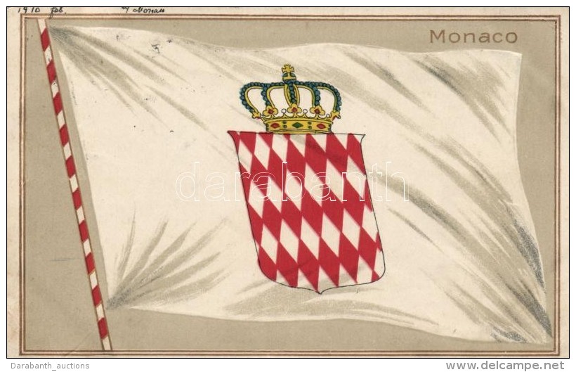 T2/T3 Monaco / National Flag Of Monaco, HGZ &amp; Co. No. 14955. Emb. Litho (EK) - Non Classés