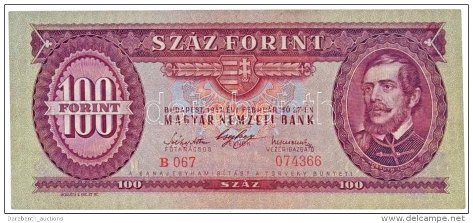 1947. 100Ft T:III Sz&eacute;p Pap&iacute;r / Hungary 1947. 100 Forint C:F Nice Paper
Adamo F27 - Unclassified
