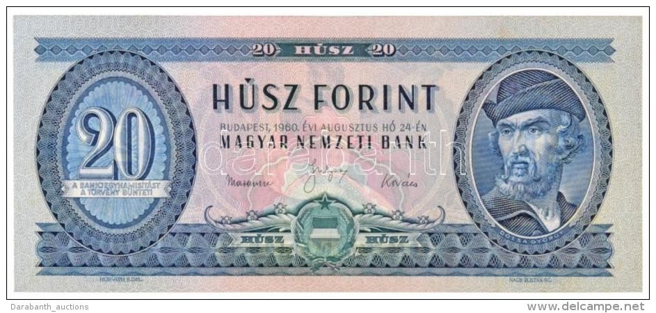 1960. 20Ft T:I,I- / Hungary 1960. 20 Forint C:UNC,AU
Adamo F12 - Sin Clasificación