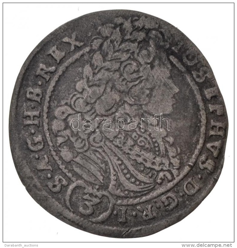 1709C-H/P-W 3kr Ag 'I. J&oacute;zsef' (1,32g) T:2,2- / 
Hungary 1709C-H/P-W 3 Kreuzer Ag 'Joseph I' (1,32g)... - Non Classés