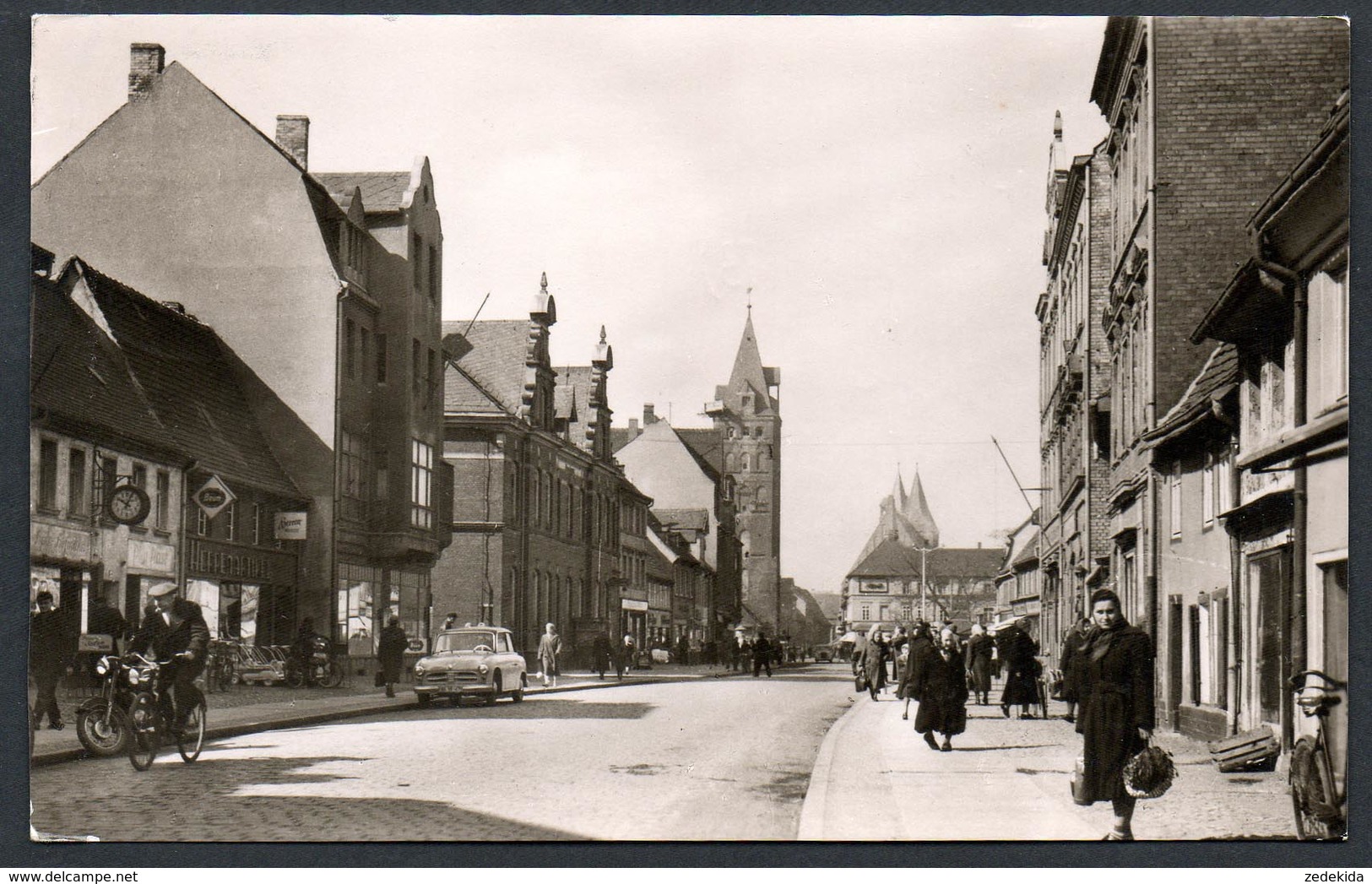 A3436 - Alte Foto Ansichtskarte - Delitzsch - Eilenburger Straße Auto Kennzeichen - Gel 1965 - Delitzsch