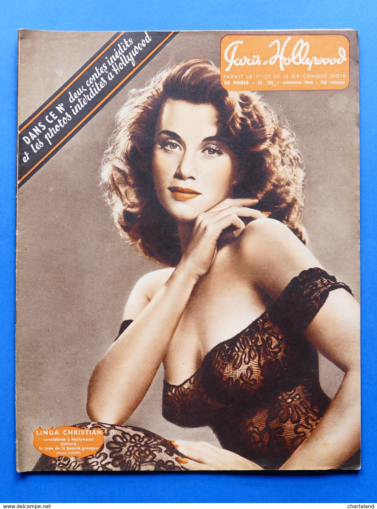 Erotismo Spettacolo  Pin-Up - Rivista Magazine Paris Hollywood N° 28 - 1948 - Linda Christian In Copertina - Altri & Non Classificati