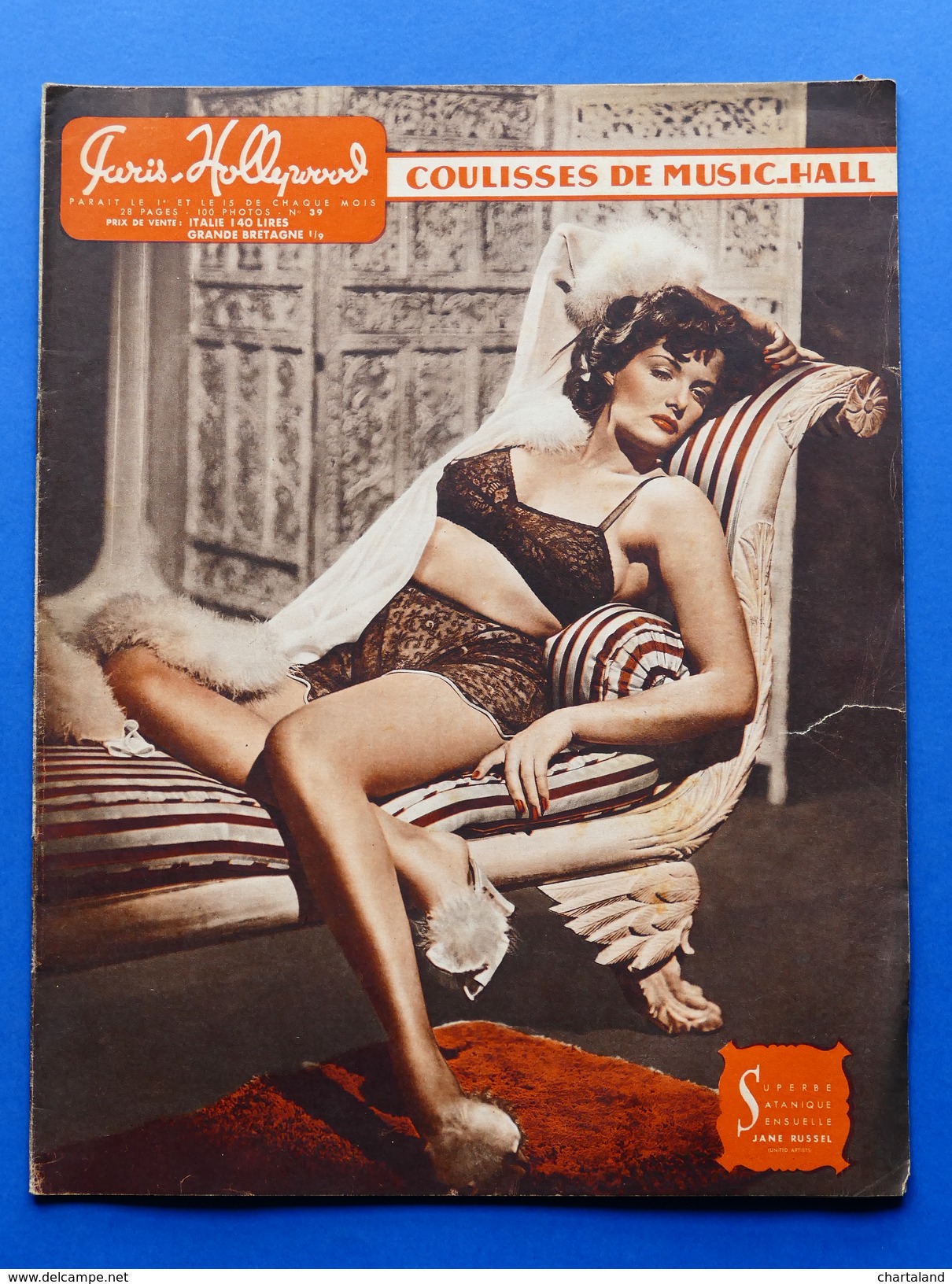 Erotismo Spettacolo  Pin-Up - Rivista Magazine Paris Hollywood N° 39 - 1948 - Jane Russel - Altri & Non Classificati