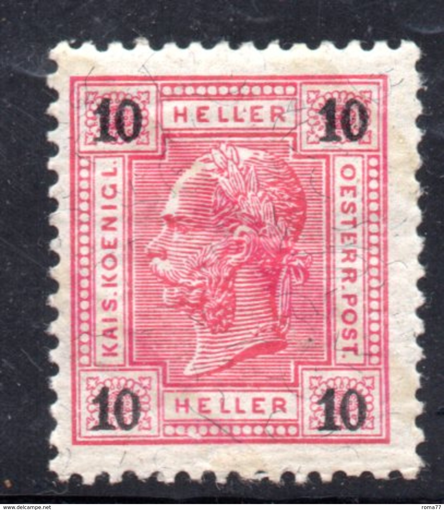 AUSTRIA 1901 ,  10 H. Unificato N. 70/I  Linee Diagonali  ** - Unused Stamps